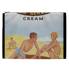 Vintage Summer Sunscreen Advertisement Cosmetic Bag (xxl)  by yoursparklingshop