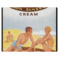 Vintage Summer Sunscreen Advertisement Double Sided Flano Blanket (medium)  by yoursparklingshop