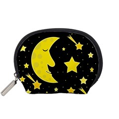 Sleeping Moon Accessory Pouches (small)  by Valentinaart