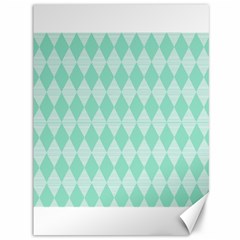 Mint Color Diamond Shape Pattern Canvas 36  X 48  