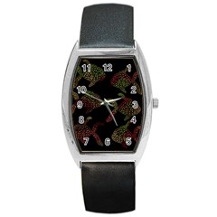 Decorative Fish Pattern Barrel Style Metal Watch by Valentinaart