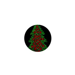 Sparkling Christmas Tree 1  Mini Buttons by Valentinaart