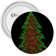 Sparkling Christmas Tree 3  Buttons by Valentinaart