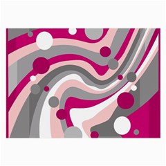 Magenta, Pink And Gray Design Large Glasses Cloth (2-side) by Valentinaart