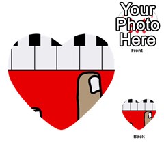 Piano  Multi-purpose Cards (heart)  by Valentinaart