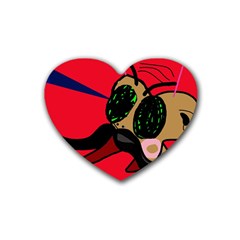 Mr Fly Heart Coaster (4 Pack)  by Valentinaart