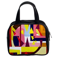 Colorful Abstraction Classic Handbags (2 Sides) by Valentinaart