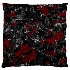 Gray And Red Decorative Art Large Cushion Case (one Side) by Valentinaart