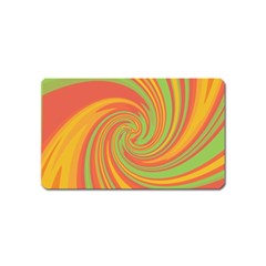 Green And Orange Twist Magnet (name Card) by Valentinaart