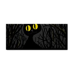 Black Cat - Halloween Hand Towel by Valentinaart