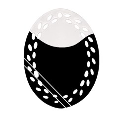 White And Black Abstraction Ornament (oval Filigree)  by Valentinaart