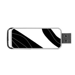 White And Black Decorative Design Portable Usb Flash (two Sides) by Valentinaart