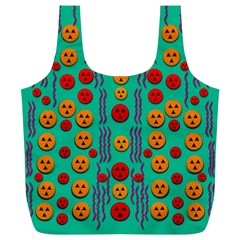 Pumkins Dancing In The Season Pop Art Full Print Recycle Bags (l)  by pepitasart