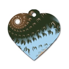 Sun-ray Swirl Design Dog Tag Heart (two Sides) by digitaldivadesigns