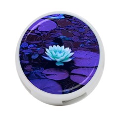 Lotus Flower Magical Colors Purple Blue Turquoise 4-port Usb Hub (two Sides)  by yoursparklingshop
