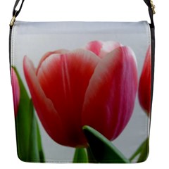 Red Tulips Flap Messenger Bag (s) by picsaspassion