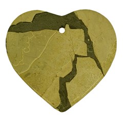 Stylish Gold Stone Heart Ornament (2 Sides) by yoursparklingshop