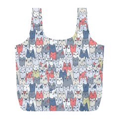 Cats Family  Full Print Recycle Bags (l) 
