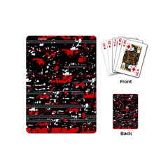 Red Symphony Playing Cards (mini)  by Valentinaart