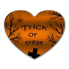 Trick Or Treat - Cemetery  Heart Mousepads by Valentinaart