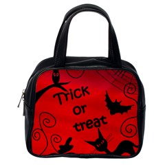 Trick Or Treat - Halloween Landscape Classic Handbags (one Side) by Valentinaart