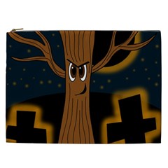 Halloween - Cemetery Evil Tree Cosmetic Bag (xxl)  by Valentinaart