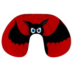 Halloween Bat Travel Neck Pillows by Valentinaart