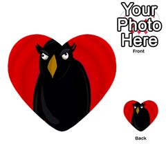Halloween - Old Raven Multi-purpose Cards (heart)  by Valentinaart