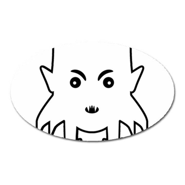 Petit Vampire Cartoon Illustration Oval Magnet