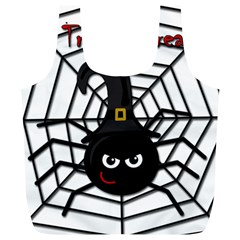 Halloween Cute Spider Full Print Recycle Bags (l)  by Valentinaart