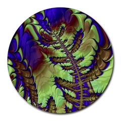 Freaky Friday, Blue Green Round Mousepads by Fractalworld