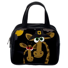 Giraffe Halloween Party Classic Handbags (one Side) by Valentinaart