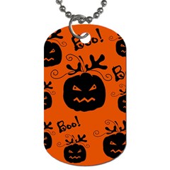 Halloween Black Pumpkins Pattern Dog Tag (two Sides) by Valentinaart