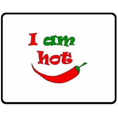 I Am Hot  Fleece Blanket (medium)  by Valentinaart