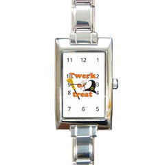 Twerk Or Treat - Funny Halloween Design Rectangle Italian Charm Watch by Valentinaart