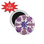 Stylized Floral Ornate Pattern 1.75  Magnets (10 pack) 