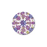 Stylized Floral Ornate Pattern Golf Ball Marker