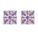 Stylized Floral Ornate Pattern Cufflinks (Square)