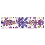 Stylized Floral Ornate Satin Scarf (Oblong)