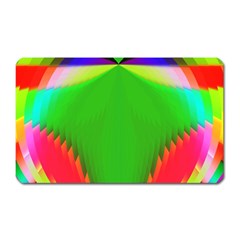 Colorful Abstract Butterfly With Flower  Magnet (rectangular) by designworld65