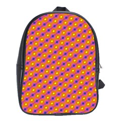 Vibrant Retro Diamond Pattern School Bags (xl)  by DanaeStudio