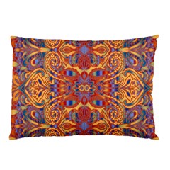 Oriental Watercolor Ornaments Kaleidoscope Mosaic Pillow Case by EDDArt