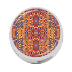 Oriental Watercolor Ornaments Kaleidoscope Mosaic 4-port Usb Hub (two Sides)  by EDDArt