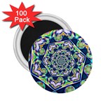 Power Spiral Polygon Blue Green White 2.25  Magnets (100 pack) 