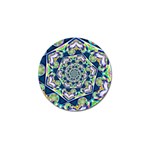 Power Spiral Polygon Blue Green White Golf Ball Marker (4 pack)