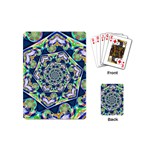 Power Spiral Polygon Blue Green White Playing Cards (Mini) 