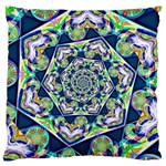 Power Spiral Polygon Blue Green White Large Cushion Case (One Side)