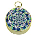 Power Spiral Polygon Blue Green White Gold Compasses