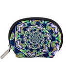 Power Spiral Polygon Blue Green White Accessory Pouches (Small) 