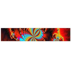 Crazy Mandelbrot Fractal Red Yellow Turquoise Flano Scarf (large) by EDDArt